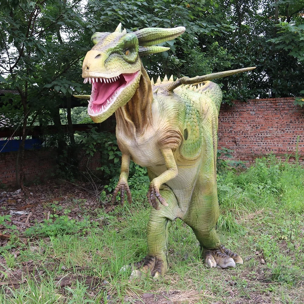 Animated robotic hidden legs realistic dinosaur costume for sale