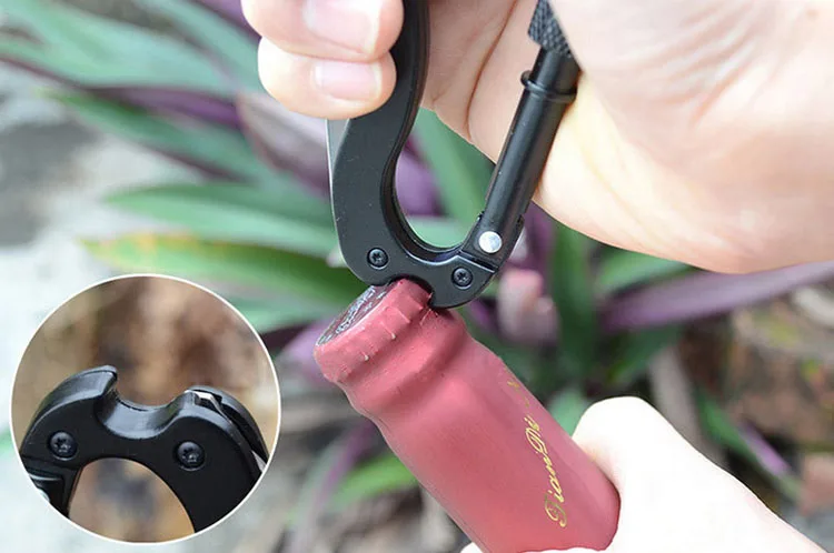 Multi carabiner tools folding carabiner knife