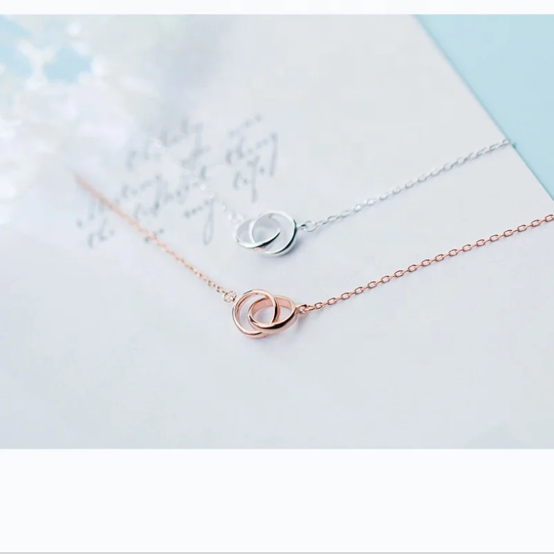 ladies Best Friends 925 Sterling Silver Interlocking Jewelry Ring