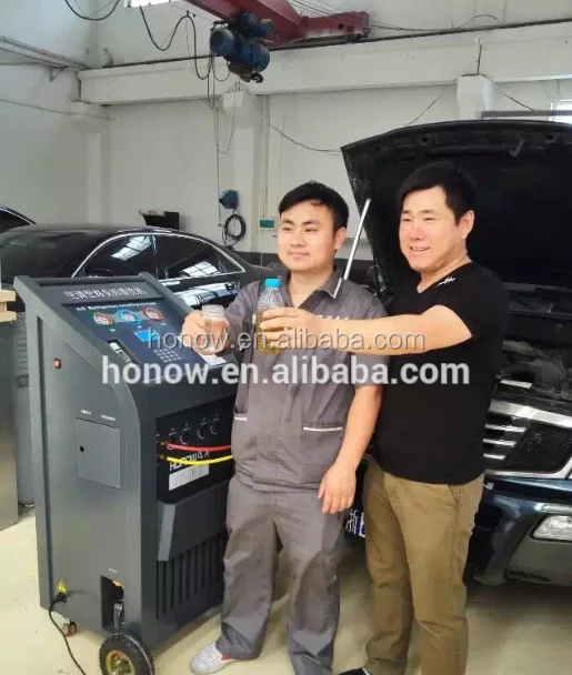 China Factory Full Automatic Car Air Conditioner Cleaning Machine, A/C Refrigerant R134a R22 Recovery Recycling Recharge Machine