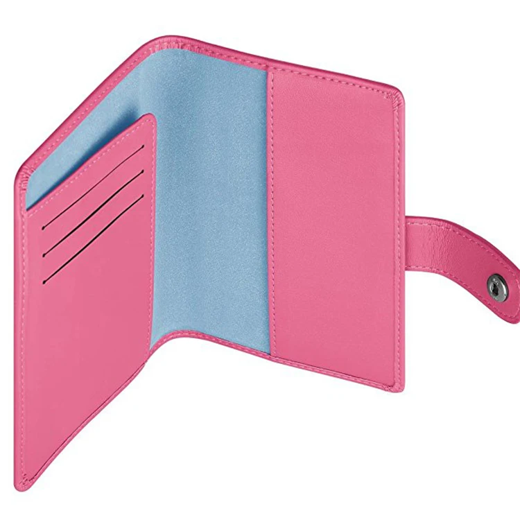 
hotsale christmas rfid blocking leather travel passport cover Pink passport wallet card holders 