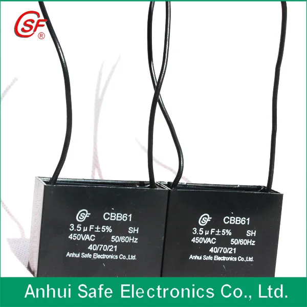 двигателя вентилятора конденсатора 450v 1uf cbb61