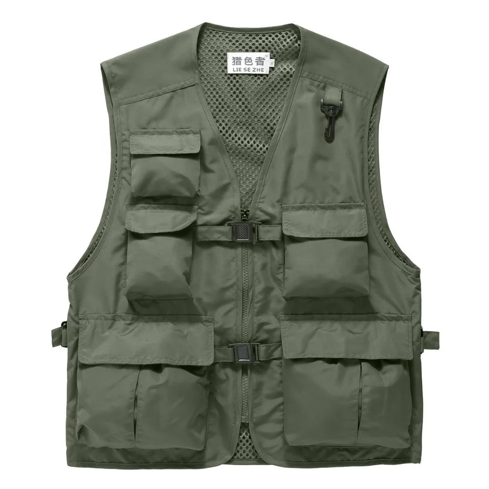 Мужской жилет с несколькими карманами, жилет для рыбалки, стрельбы, пешего туризма, журналиста, фотографии, кемпинга, сафари