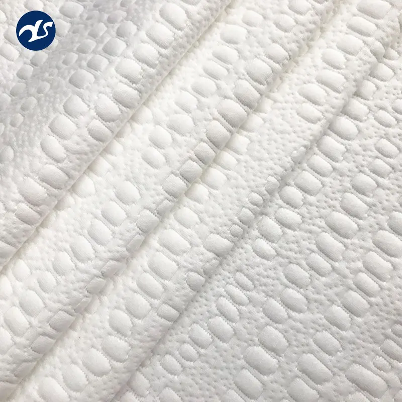 2022 new loook 100% polyester knitted fabric jacquard mattress fabric