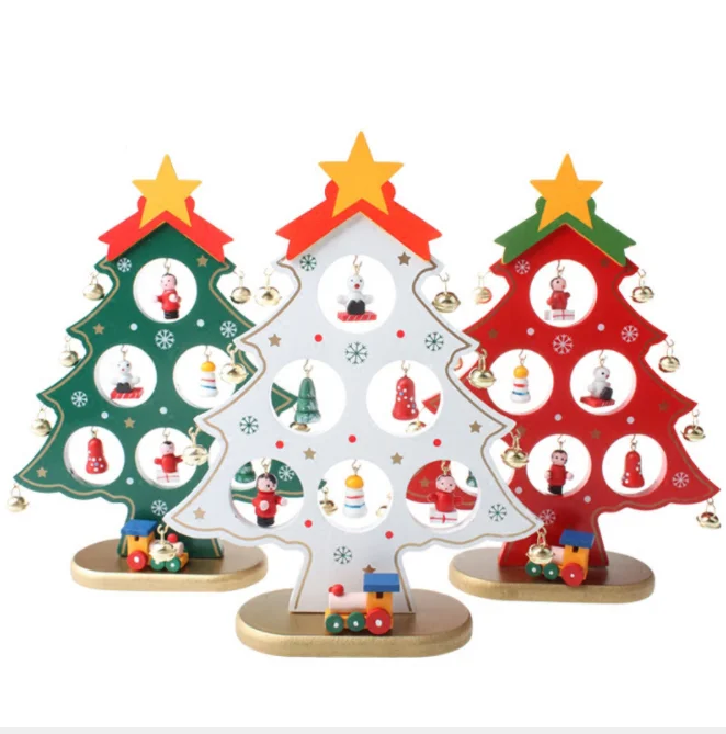 2019 CHRISTMAS  22cm small size table decoration Wooden christmas tree