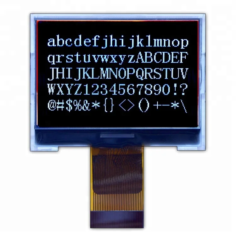 high resolution lcd chip on glass white backlight lcd module JHD192128-G03BTW-BL