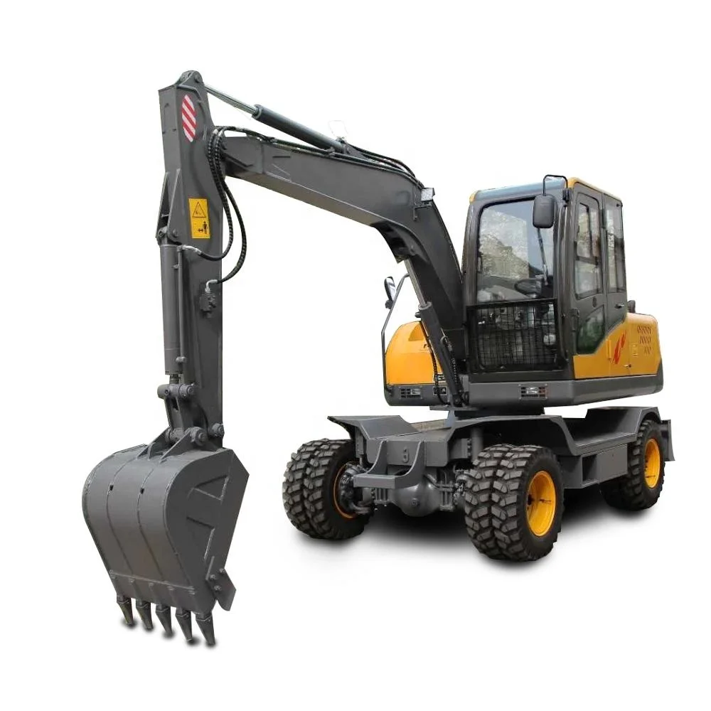 Chinese 7 ton mini wheel excavator for sale