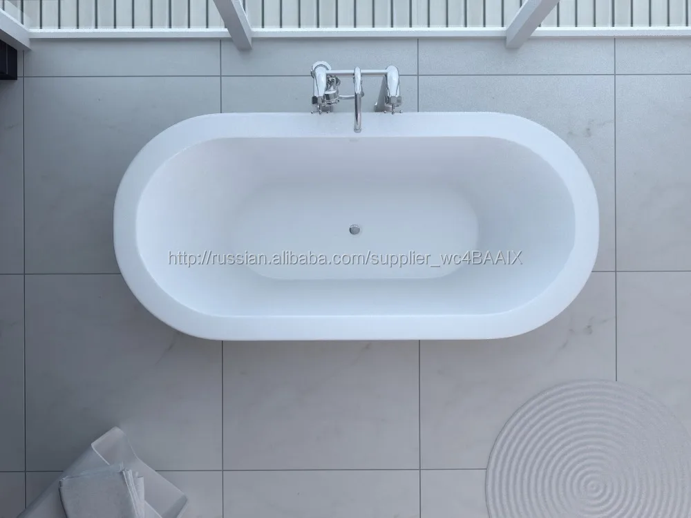 Round Shape Acrylic Cheap Freestanding Bathtub White Bathtubs