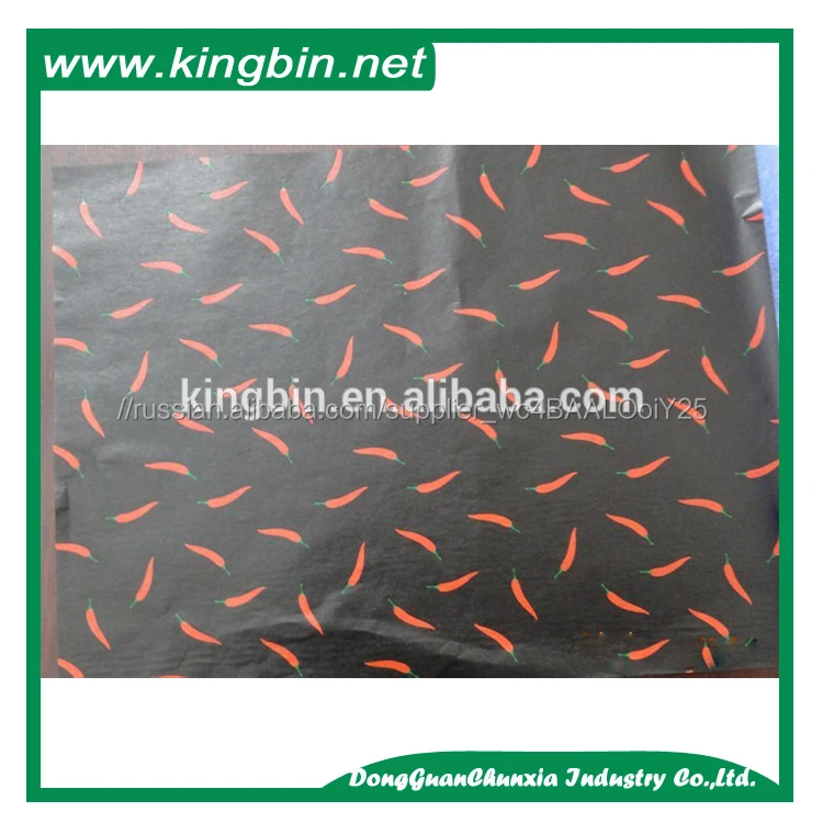 2016 Пользовательский логотип Печатный белая одежда Обертывание оберточной бумаги черный