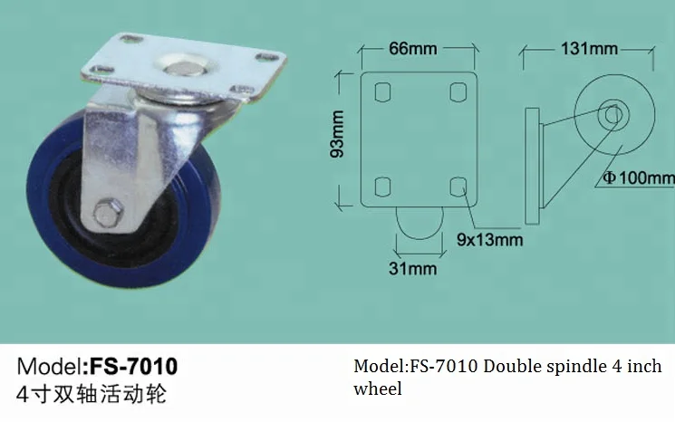 Removable Industrial Heavy Duty Cast Iron Pu Swivel Caster Wheels With Brake Wholesale