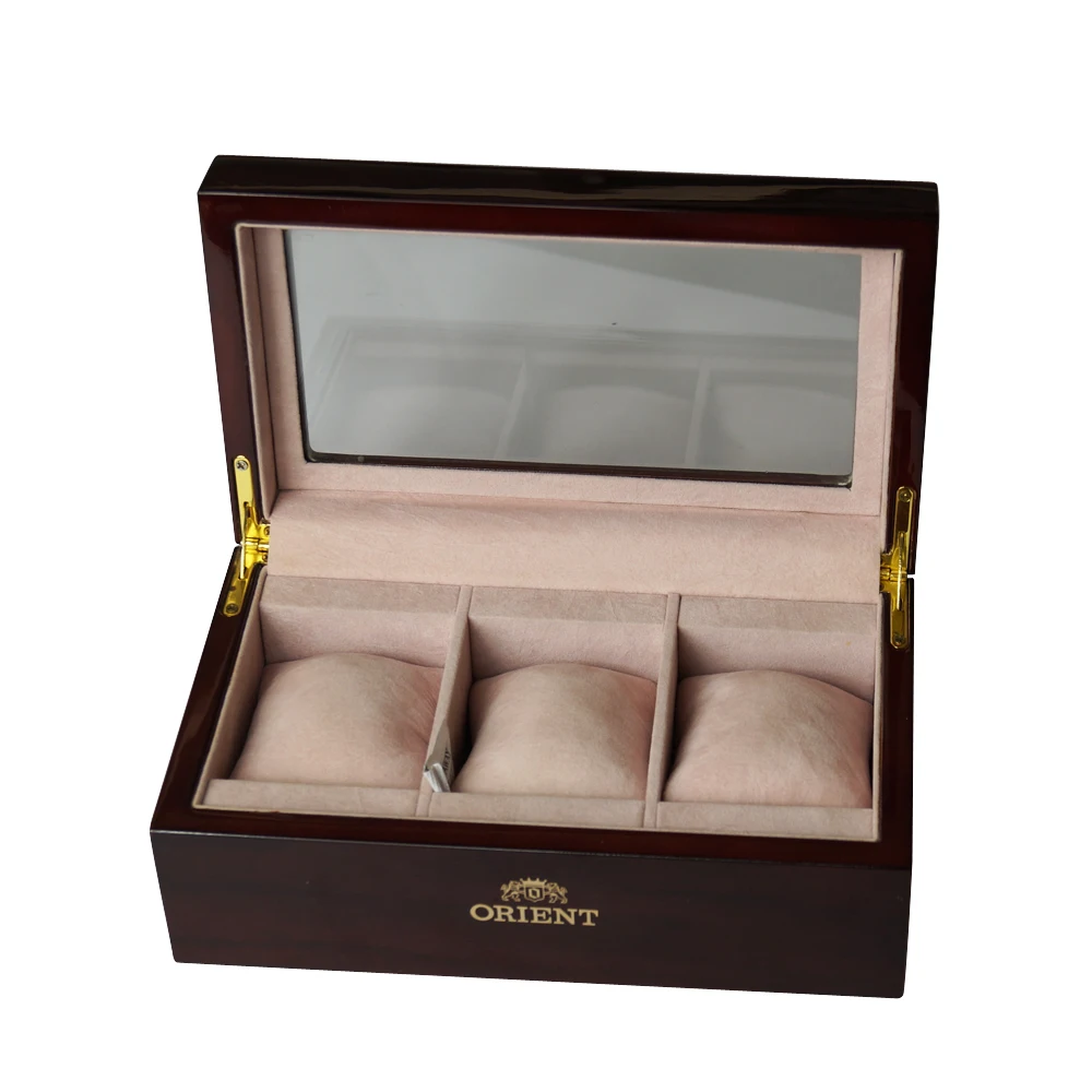 Деревянная Подарочная коробка для наручных часов нового дизайна для хранения с 3 слотами