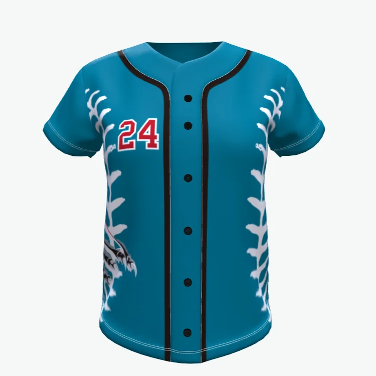 custom sublimation digital printing baseball jersey