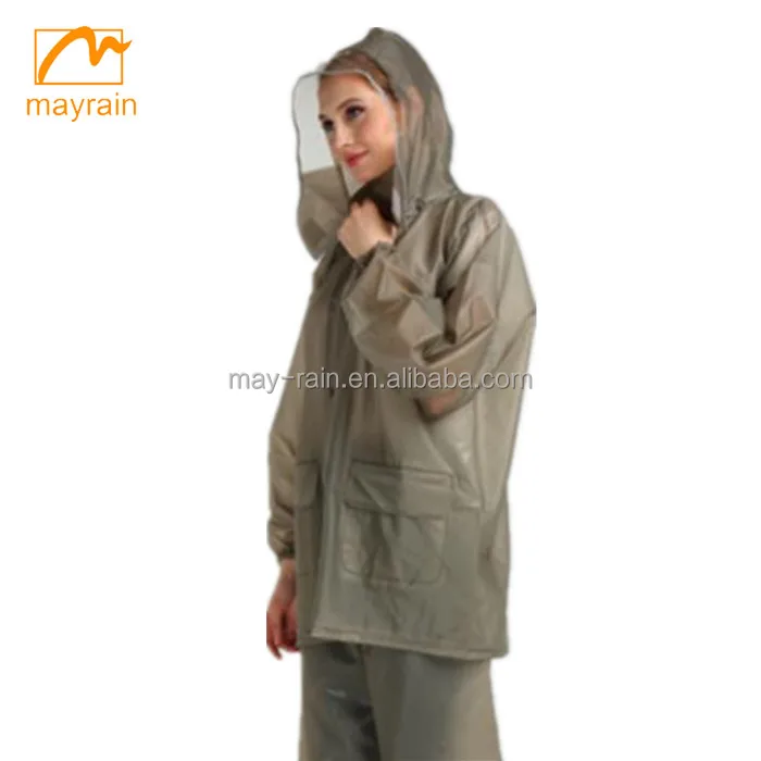Fashional designed waterproof pvc rainsuit rain suits for men