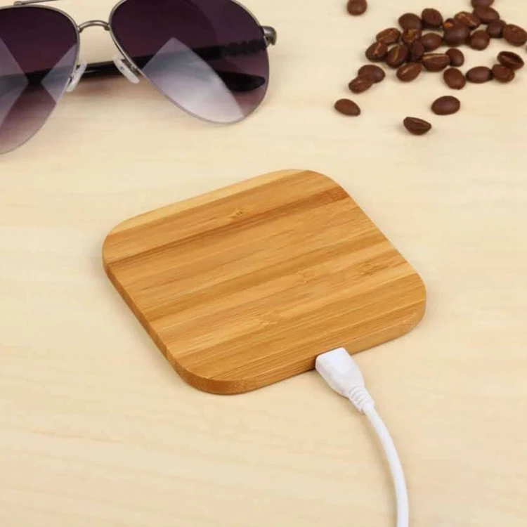 
Bamboo Charger Wood Charger 10W Fast Wireless Charger Pad Qi Standard For All Mobile Phone 