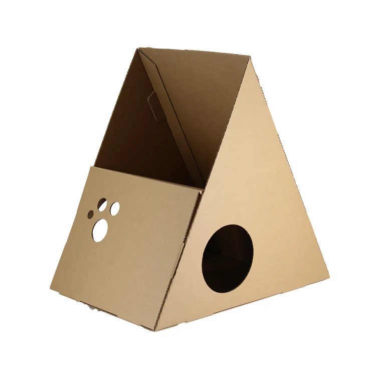 
2018 trending products DIY flat packing selected cube cat play house 