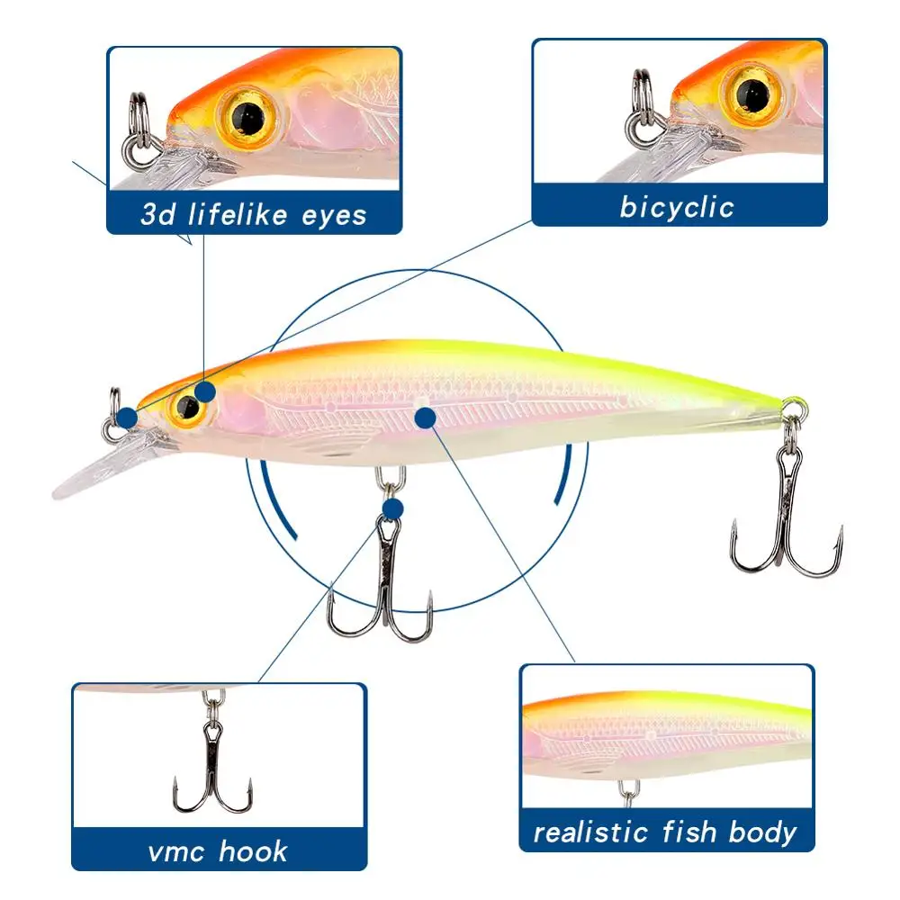 
High quality 110 mm 13.5g Fishing Tackle Samples ABS hard Baits Lure 