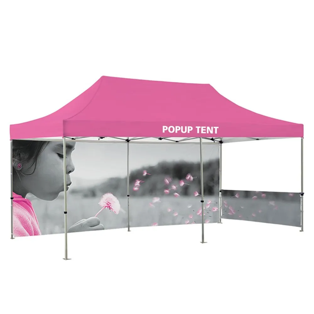 custom print outdoor Advertising pink canopy folding tent gazebo tent 3x6 garden tent