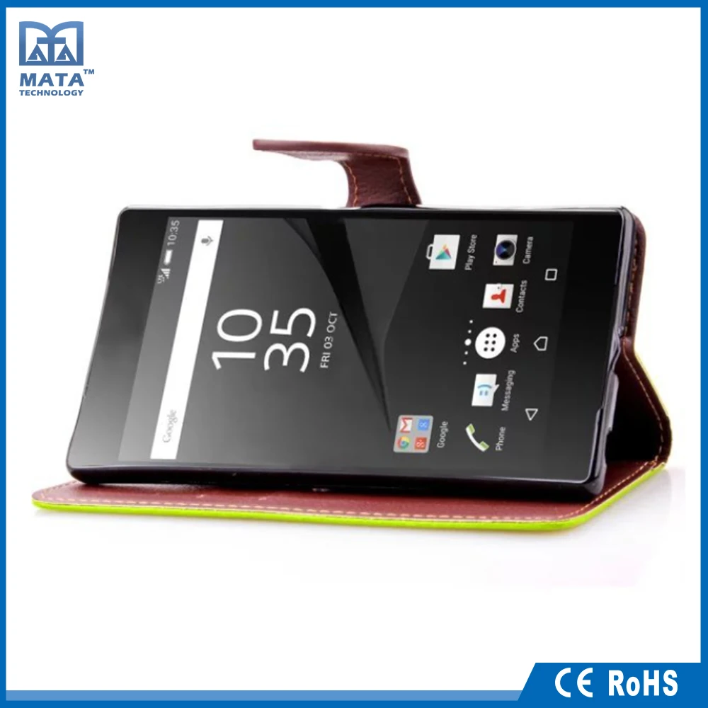 Индивидуальные высокого качества многоцветный телефон PU кожаный чехол для Sony Xperia Z5