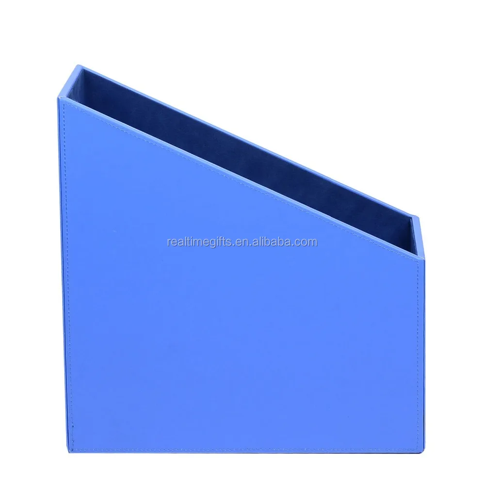 A4 size documents display imitation leather desktop file organizer