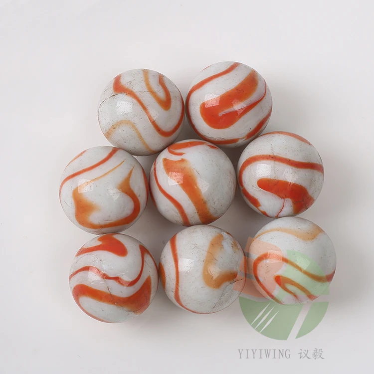 20pcs 25mm pink around white ceramics solid glass balls  2.5cm black color glass marble christmas balls cheapest toys