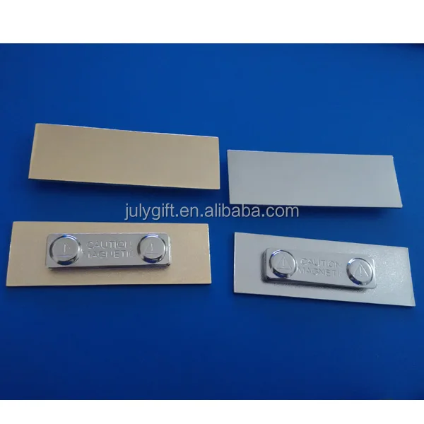 
custom rectangular blank magnet name badge with your logo 