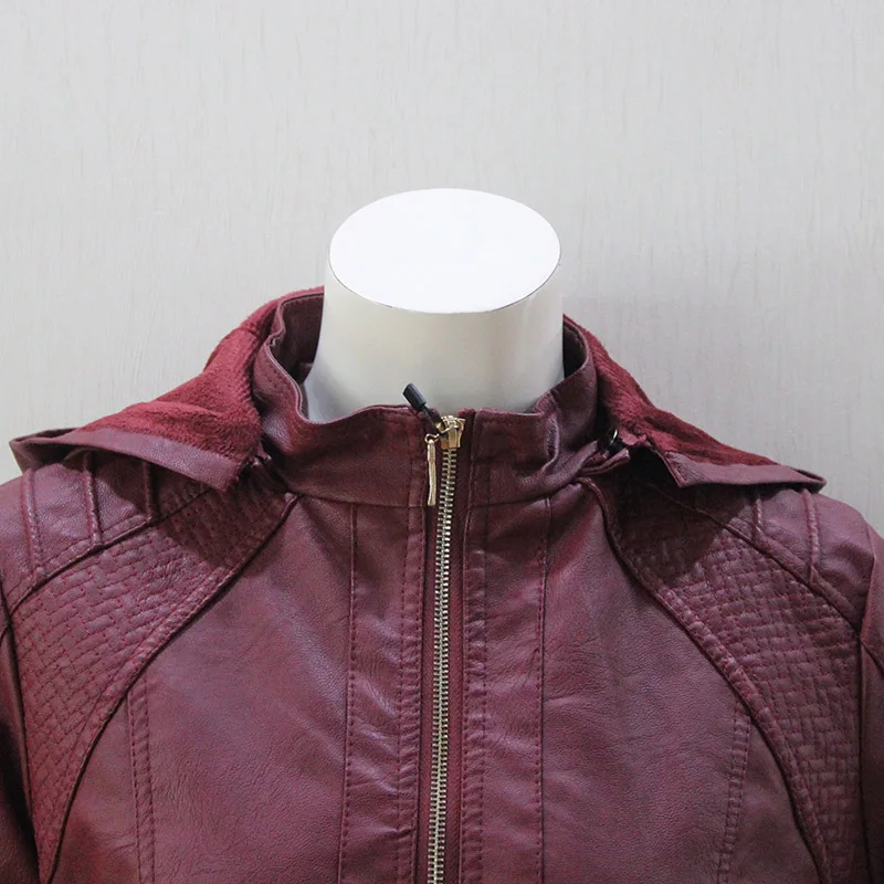 Venta al por mayor de las mujeres PU chaqueta ocio y motorstyle elegante PU chaqueta