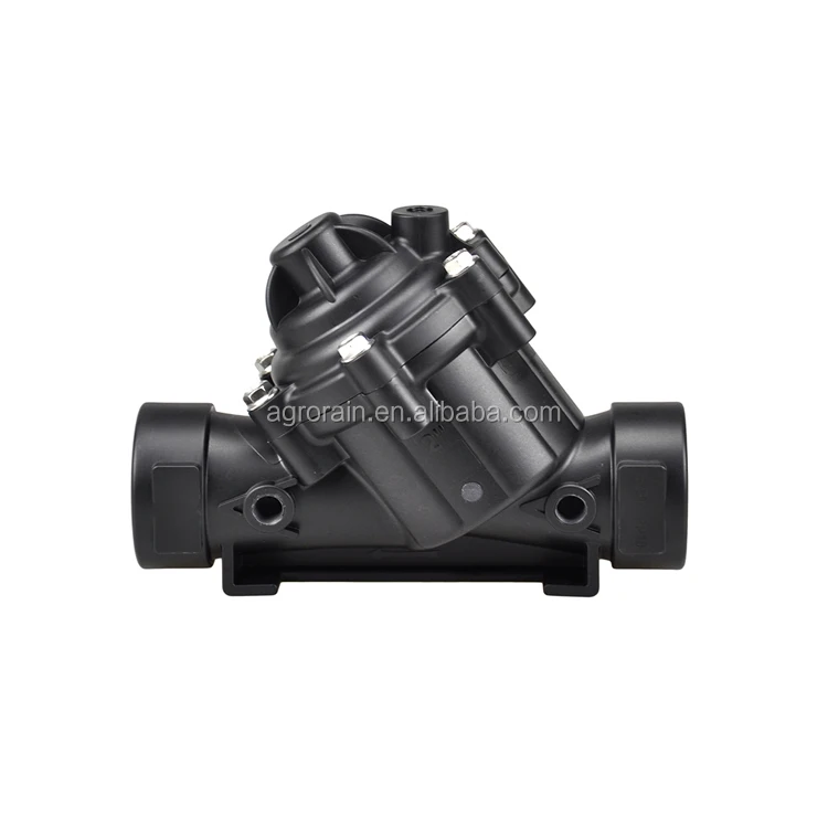1.5 and 2  inch T Type Plastic Solenoid Valve, Hydraulic Control Valve, 24VDC  Latching. Three Ways, Normal closed