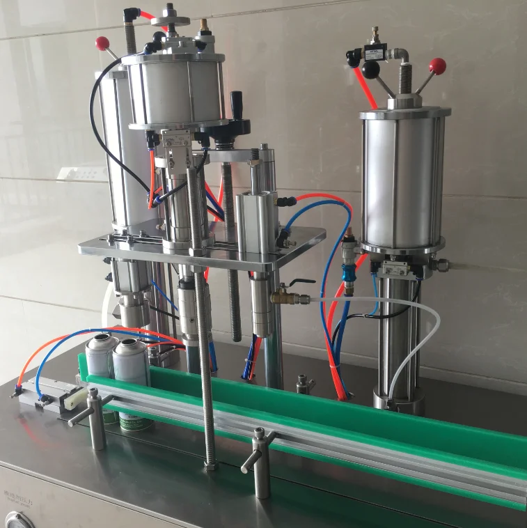 Полуавтоматическая машина для розлива аэрозоля оборудование производства освежителя воздуха дезодорант