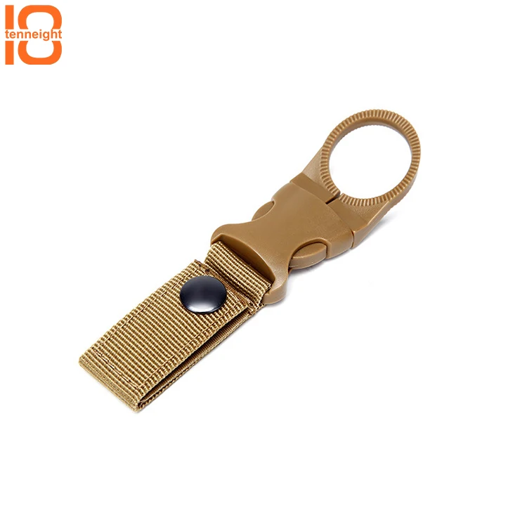 Tactical Water Bottle Buckle Plastic Clip Carabiner Portable Quick Hanging Mineral Water Bottle Nylon Hanging Buckle for Outdoor