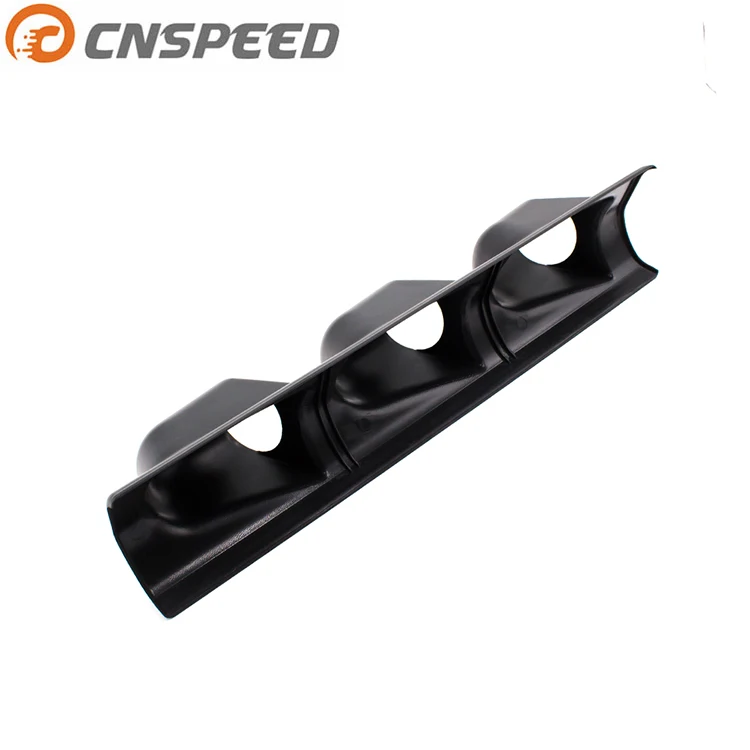 CNSPEED 2' 52mm Gauge Pod Triple Left Hand Pillar 3 Hole Meter Mount Holder Black ABS