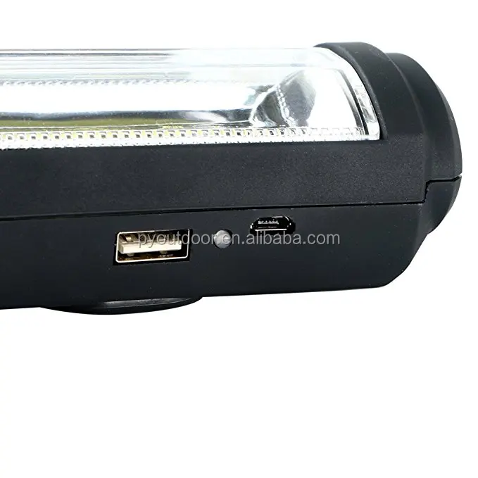 New USB Rechargeable Portable COB Working Lamp strong handheld led work lights 180 degree rotating worklight