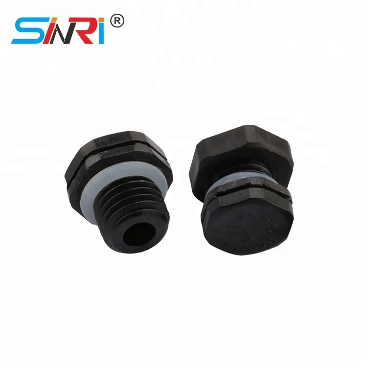 SINRI Dustproof  IP67 vent valve breathable waterproof m12 plastic screw vent plug for LED lighting