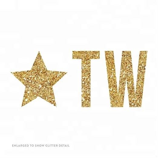 Подвесной баннер из настоящей блестящей бумаги, украшение для детской комнаты, Золотой блестящий нанизанный мерцающий маленький звездочек