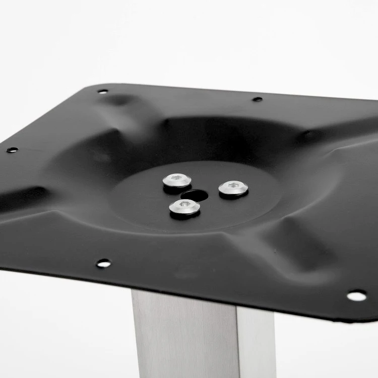 Modern Style Brushed Stainless Steel Metal Dining Single Table Bases