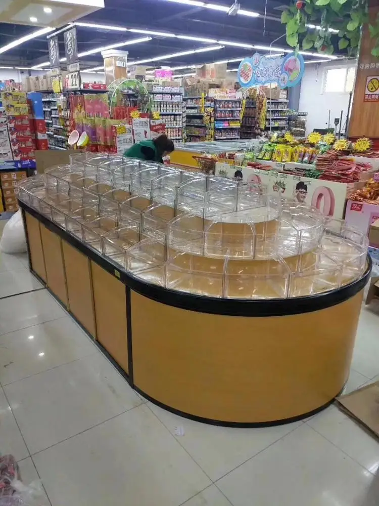 
High quality supermarket bulk food display rack display stand for sale 