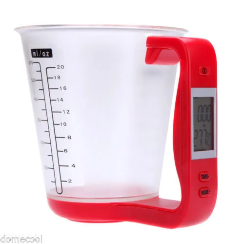 Mini Electronic Cup Scale Weighing Liquid and Food Milk Multifunction Kitchen Using 600ml