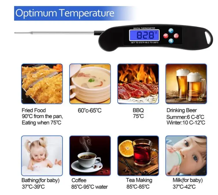 Mini Meat Thermometer BBQ Digital Food Thermometer