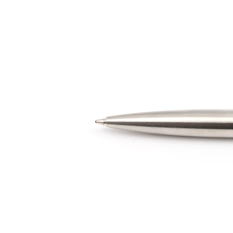 2 Year warranty slim design stainless steel ballpoint pen for business branding