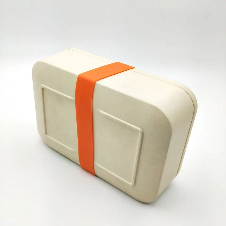 Biodegradable bamboo fiber breakfast lunch box bento food box