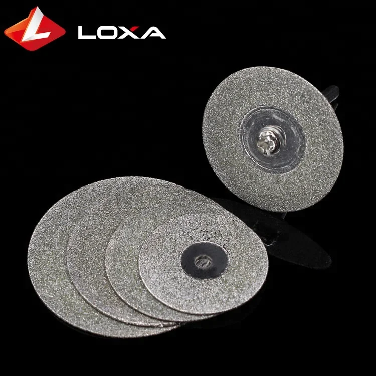 10 Pieces 20MM Diamond Cutting Discs Wheel Saw Blade For Rotary Tool Dremel Stone Blade+2pcs Mandrels Drill Bit Holder
