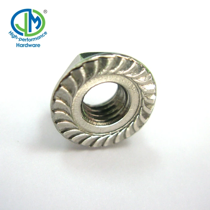 DIN 6923 Hex Flange Nut With Serrated M8 Yellow Zinc Plated