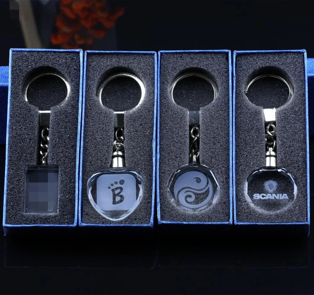 
China manufacturer wholesale custom Led crystal keychain 