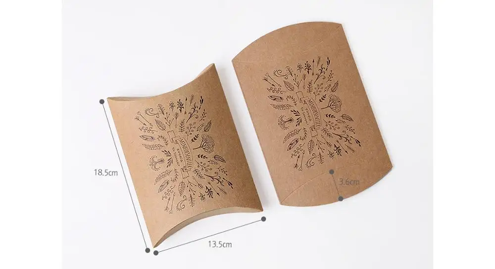 eco friendly food wedding sweet pillow paper packaging bag box