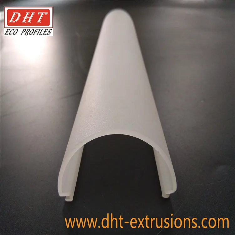 
led light extrusion profiles frosted pmma plastic shade 