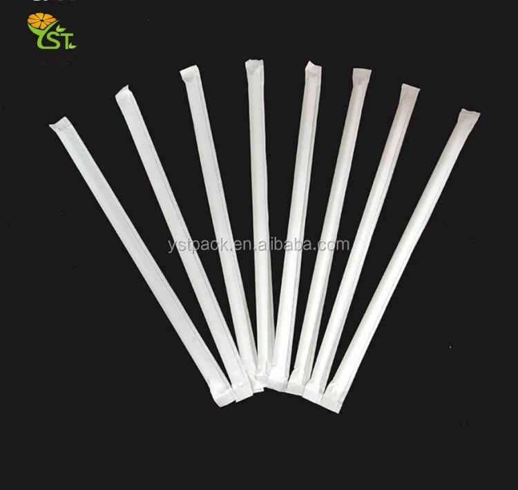 PLA Straws Plastic Environmentally Friendly Disposable individual Plastic straw