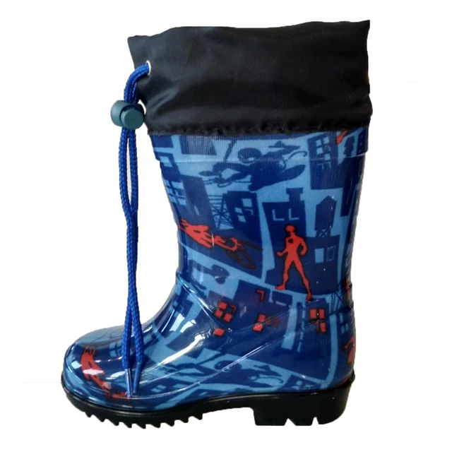 
2020 Kids PVC Rain Boots Waterproof Kids Spiderman Boots 