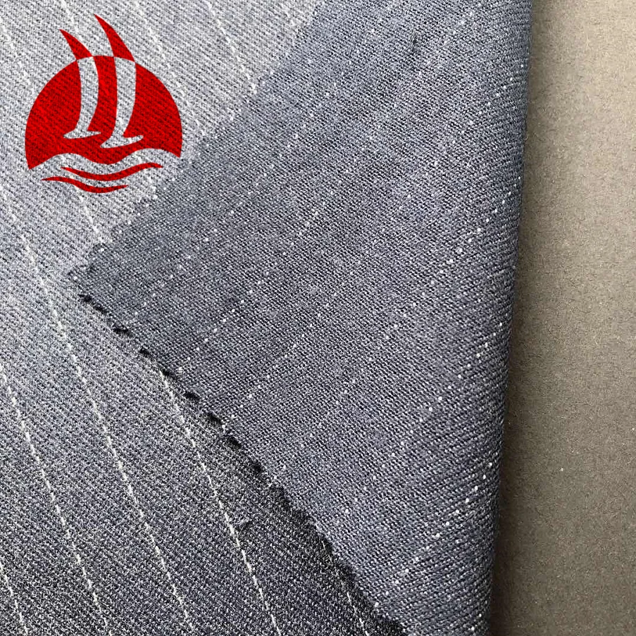 
Ploy Cotton Viscose Spx Stretch Stripe Twill Fabric for Suit Home Textile 