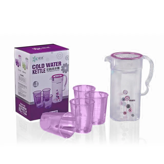 1600 мл пластиковый кувшин для сока холодных напитков пикника с 4 чашками