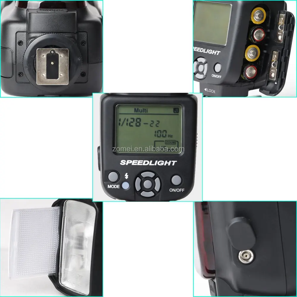 
Zomei ZM430 Professional Manual Speedlite Flashlight with LCD Display Hard Flash Diffuser GN56 