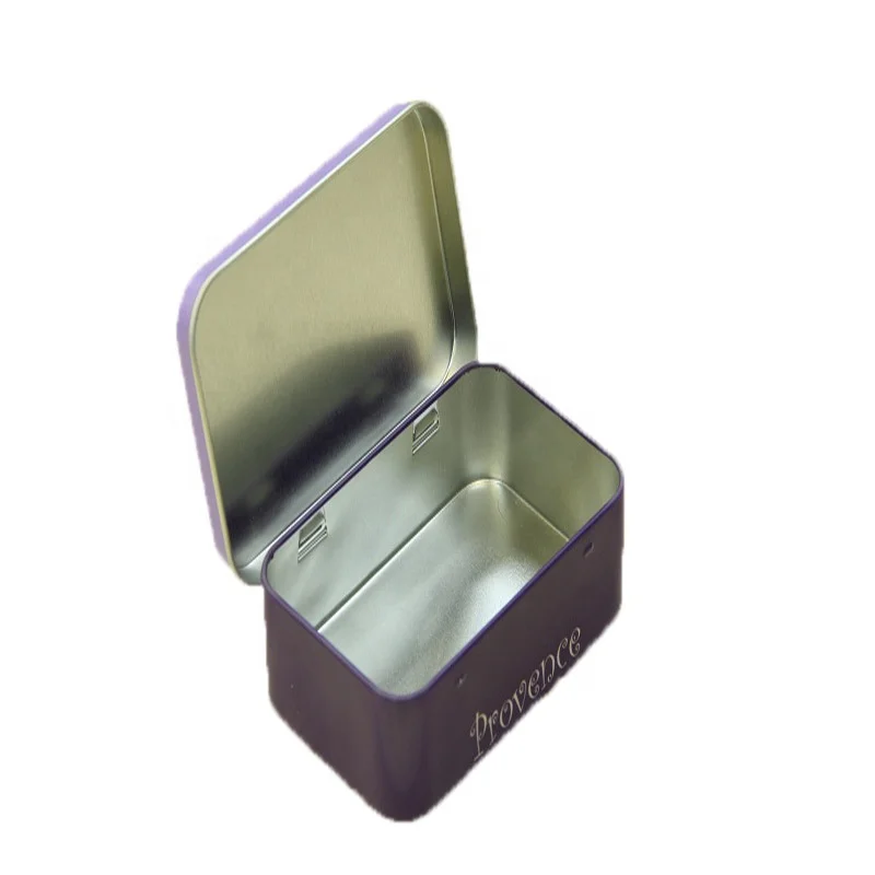 Factory Wholesale Custom print small rectangle tin for Metal Candy pill toy card pray chocolate sweet mini packaging boxes